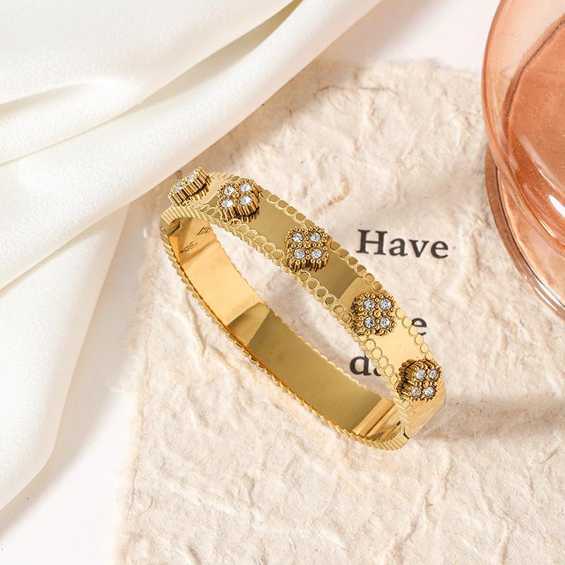 Golden Clover Cuff