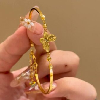 Delicate gold butterfly bracelet, a touch of elegance for any occasion.