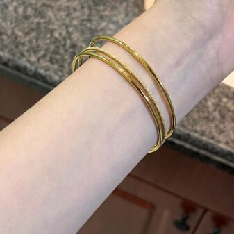 Sansheng III Bracelet Women's Golden High-end Sense Niche Fashion Multi-circle Bracelet