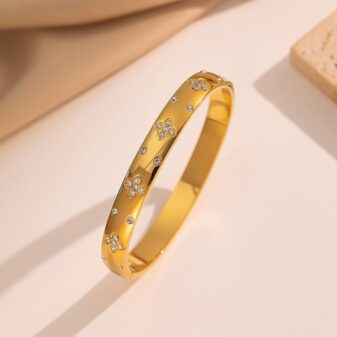 Full Stone Stainless Steel Bracelet 