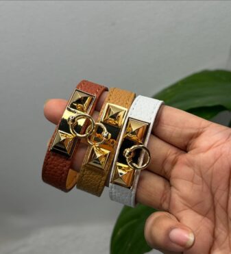 PU leather belt bracelet