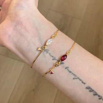 Vintage Snake Bone Chain Horse Eye Diamond Bracelet