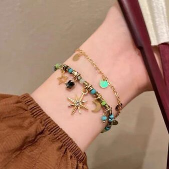 Retro Beaded Stacked Bracelets